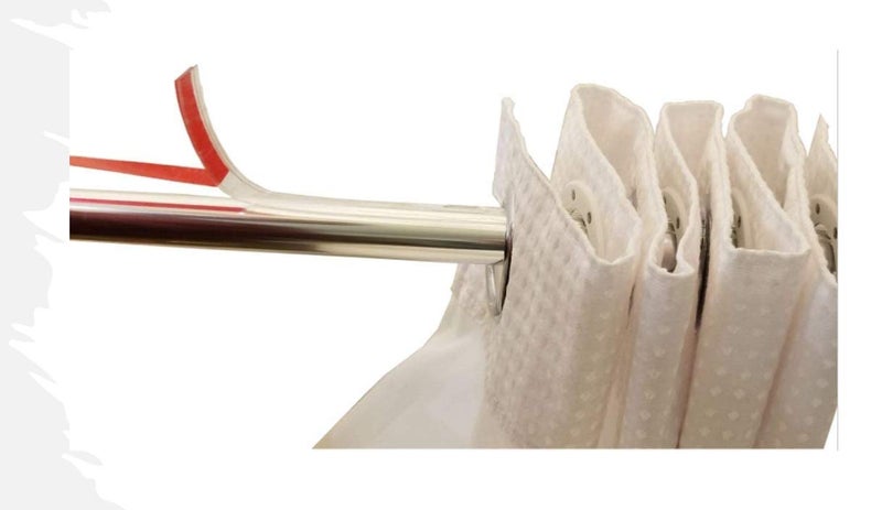 Modtek Curtain and Drapery Ring Slide-Solves Shower and Drapery Rings from catching Allowing Them to Slide Smoothly and Quietly (12 Ft Clear) - Image 1